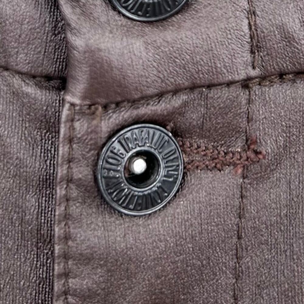 Bevy Flog Chocolate Brown Coated Skinny Straight Leg Pants Sz 26 Made In Israel - Picture 11 of 11
